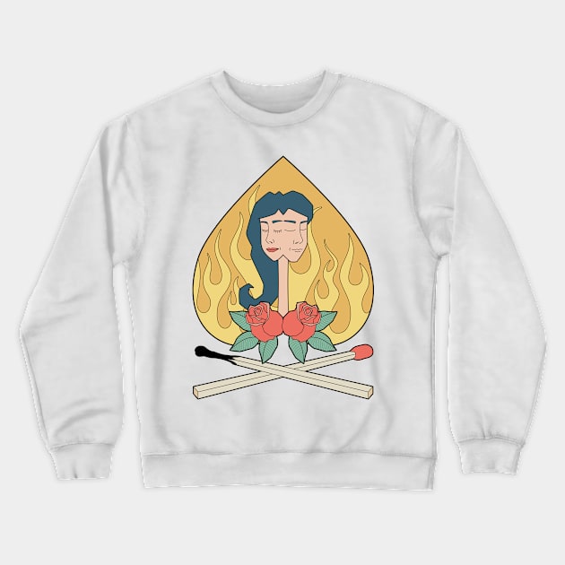 Burning love Crewneck Sweatshirt by freshinkstain